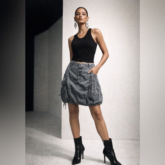 Tindra Cinch Bottom Skirt by Cream - Picture 2 of 13